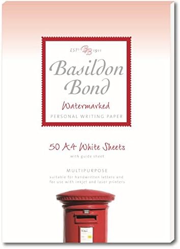 Basildon Bond A4 White Paper Writing Set Includes Writing Pad & Envelopes
