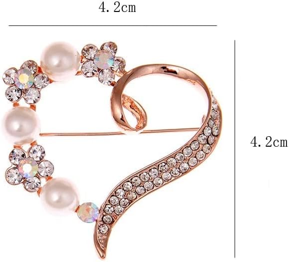 Brooch Heart Brooches for Women Love Party Office Brooch Pin Gifts Jewelry Gift Cute Brooch brooches(A)