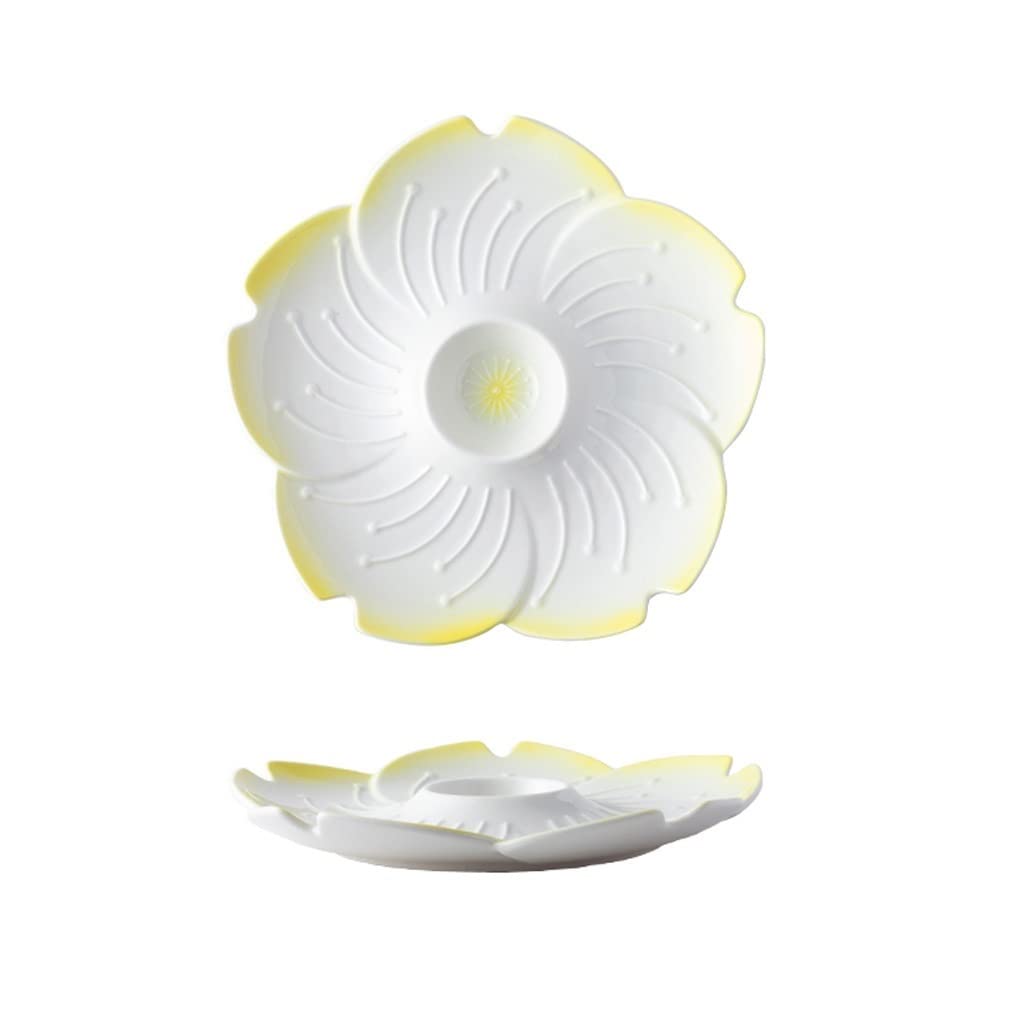 Vorspeisenschalen Keramik-Sakura-Förmige Schale Mit Gewürzschale, Haushaltsschale, Snack-Trennschale, Snackschale, Obstschale (5 Stück), Dip-Geschirr (Farbe: C) (An) (Bn)