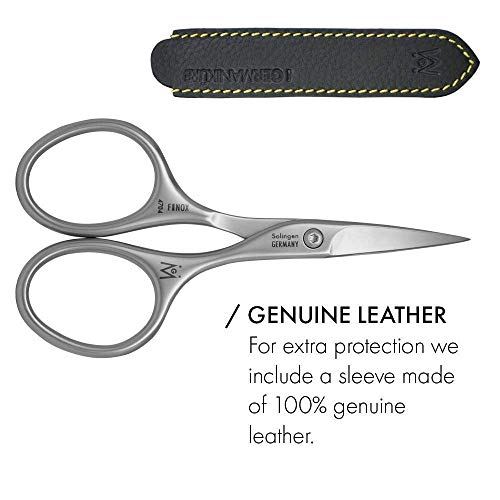 Germanikure Professional Nail Cutter Scissors - Finox Stainless Steel Manicure Tools In Leather Case - Ethically Made In Solingen Germany - 4704 #TOP7