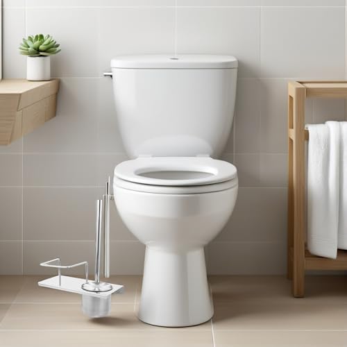 Brosse WC avec Étagère Intégrée et Support Mural en Acier Robuste - 8