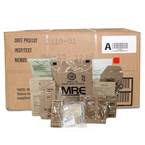 MRE Meals Emergency Supplies, Emergency Food Supply, Survival Food, Freeze Dried Food w/ Flameless...