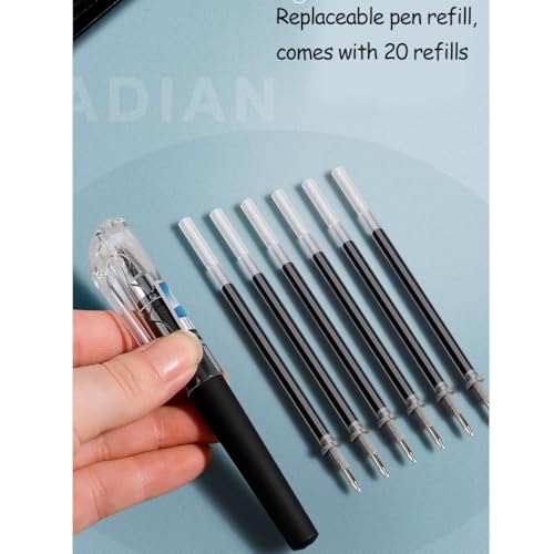 Bolígrafos de tinta gel negra paquete 40 mini y 20 recambios miniatura 3