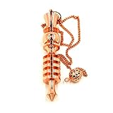 Brass Dowsing Pendulum Reiki Balancing Chakras, Aura Cleansing, Water Divining, Ghost Hunting, Meditation Chi (Rose Gold)