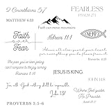 One Grace Walk by Faith Christian Temporary Tattoos - Inspirational Scriptures Selections - Christian Motivational Bible Verse Words and Cross Tattoos