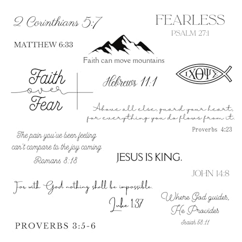 One Grace Christian Temporary Tattoos - Inspirational Scriptures Selections -
