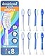 demirdental Ersatzbürsten for Kids passend für Philips Sonicare Ersatzbürsten Kids, Kinder Schallzahnbürsten, Kinder Ersatzbürsten ab 7 Jahre, entspricht HX6048, Dunkelblau, 8er Set
