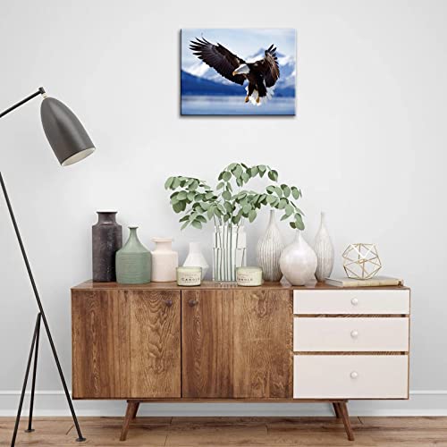 Eagle Wall Art Framed Eagle Canvas Wall Art Eagle Pictures Wall Art Decor Animal Wall Art Decor Painting Prints On Canvas For Home Living Room Bedroom Office Decor 12X16Inches X 1Panel Ready To Hang #TOP2