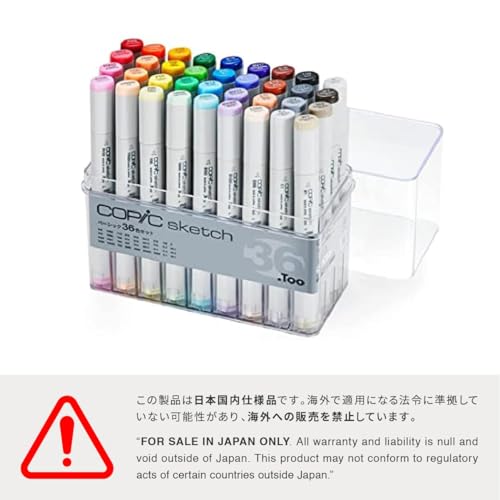 Image of Too Copic Sketch Basic 36 Color Set