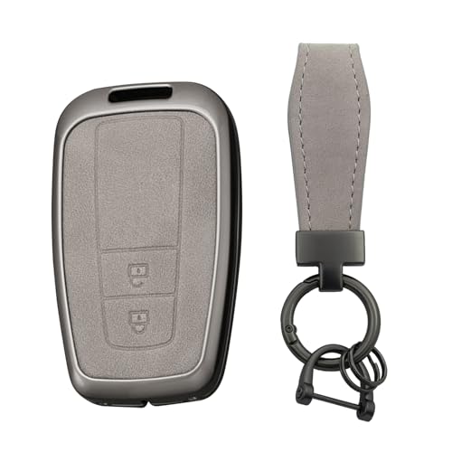 Coque de clé en cuir en alliage de zinc pour Camry RAV4 2 boutons