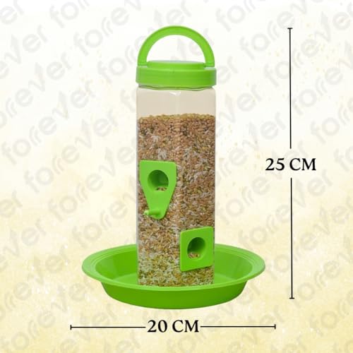 Image of FORREVER Bird Feeder - Hanging Bird Feeder for Balcony, Garden & Outdoor Use (Food Feeder)