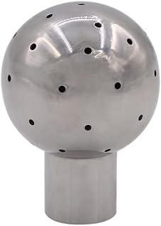 DERNORD Fixed Spray Ball Stainless Steel 304 Tank Cleaning Ball 1/2" NPT Threaded