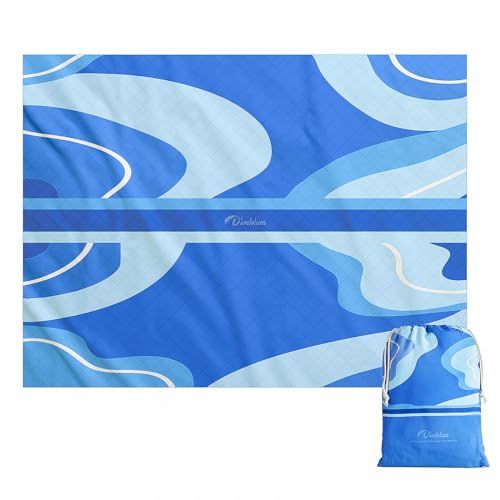 Diveblues Extra Large Picnic Blanket, Double Layer Waterproof Outdoors Blanket, 180x240CM Sandproof Beach Blanket, Soft, Foldable, Washable Picnic Mat, Great for Camping, Festivals, Park Trips