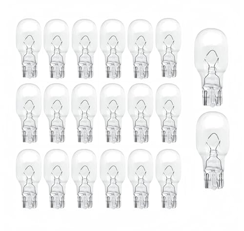 Kadiby 20 pack 921 Bulb Back Up/Trunk Cargo/Turn Signal Auto RV Camper Stop Light Bulbs T5 12v 16w 904 906 912 916 Fit for Accord, Silverado,Ram Pickup, Jeep Cherokee