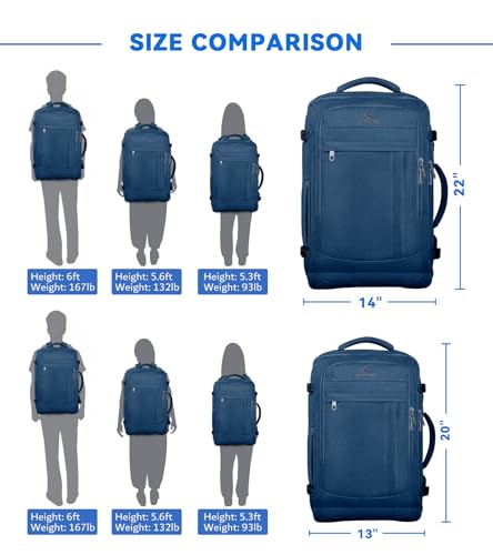 AREYTECO 50L Expandable Backpack