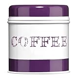 Premier Housewares Kaffeedose, Violett, Galvanisierter Stahl, Lila, 12x12x12