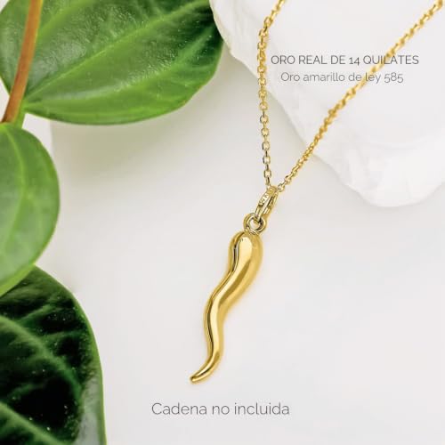 Miniatura 4 de Lucchetta - Colgante De Cuerno Italiano, Regalos De Buena Suerte, Protección De Talismán, Colgantes De Oro De 14 Quilates Para Pulseras Y Collares, Unisex