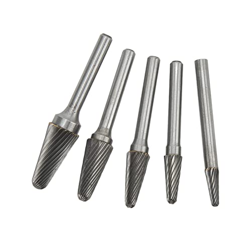 Set de fresas rotativas de carburo, 5 piezas, mango 6mm miniatura 3
