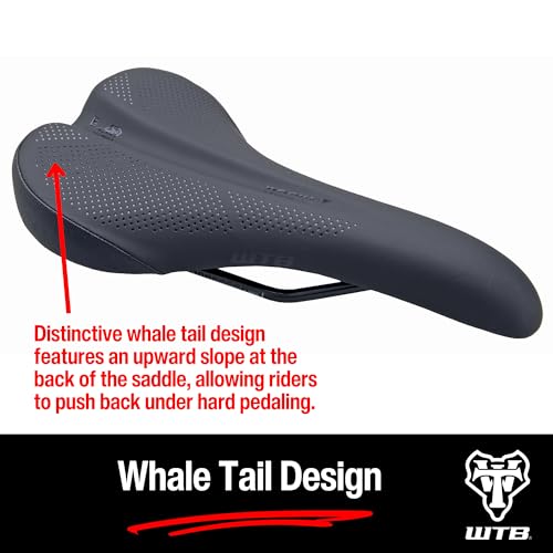 WTB Rocket Bike Seat (Saddle) - Thick Padding - Medium Width - Mountain & Gravel (Steel Rail)