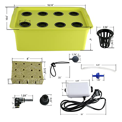 image for Homend DWC Deep Water Culture Hydroponic System Growing Kit, Medium Si
