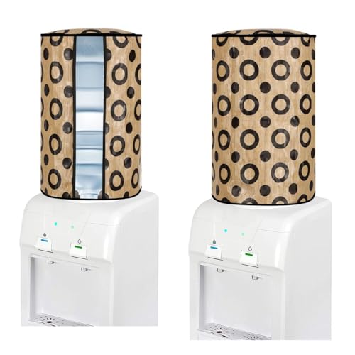 Image of Pack of 2 Pics. Polyvinyl Chloride Printed Waterproof and Oil-Proof Water Dispenser Bottle Cover, 20L, (Multicolour) (20 liter Water Bottel Cover) Combo Pack -Pack of 2 Pics. Brown Colour.