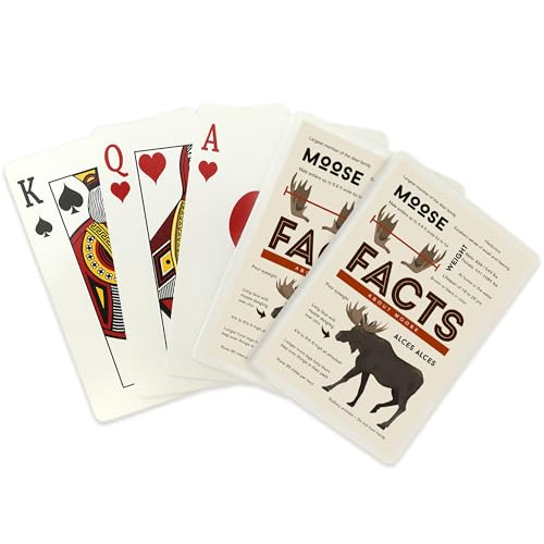 Baraja de Poker Facts About Moose, 52 cartas tamaño póker miniatura 2