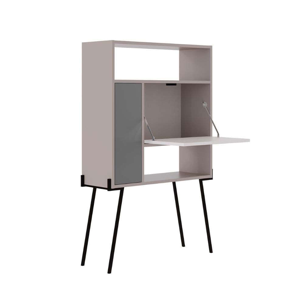 Mobile Multiuso scrivania Tatti Colore Light Mocha Bianco Antracite