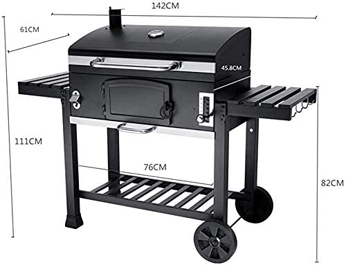 Barbecue A Carbonella Portatile Barbecue Affumicatore CosmoGrill XXL A Carbone - Portatile, Con Ruote, Area Cottura 72x42 Cm Barbecue A Gas 3 Fuochi - Foto 10