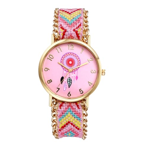 Montre à quartz ronde pour vêtements quotidiens et style actif des femmes