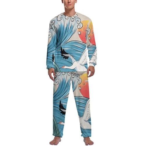 Pyjama homme manche longue en aquarelle pour stopper les réveils dus au froid