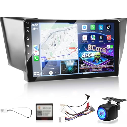 [8 Core 4+64G] Upgrade Android Radio for Lexus RX300/RX330/RX350/RX400H 2004-2009, 9 inch IPS Touchscreen Carplay Stereo - 3D Car Model, Cooling Fan, 5G/WiFi, DSP Hi-Res + AHD Backup Camera + Canbus