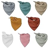 Tamaño ajustable: los baberos bandana para bebés se pueden usar durante un tiempo con broches de 2 tamaños, ajuste perfecto incluso a medida que el bebé crece. A diferencia del cierre de velcro, nuestros cierres de presión de plástico eliminan cualquier riesgo de alergias cutáneas. bien asegurado y fácil de usar.
