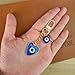 Meimimix Evil Eye Keychains Sweat-heart Protection Charm for Women Men Car Key Ring Bag Purse Accessories Good Luck Amulet Protection (Heart)