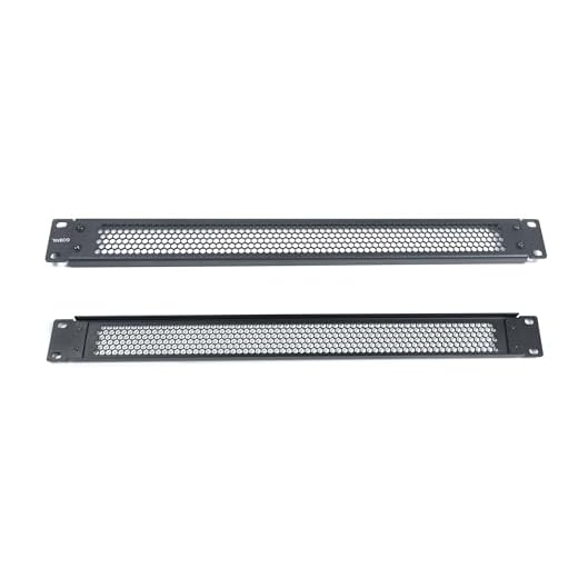 RIVECO 1 peça de painel em branco 1U para rack de servidor e gabinetes de rede 48 cm painéis ventilados para montagem em rack placa cega preta