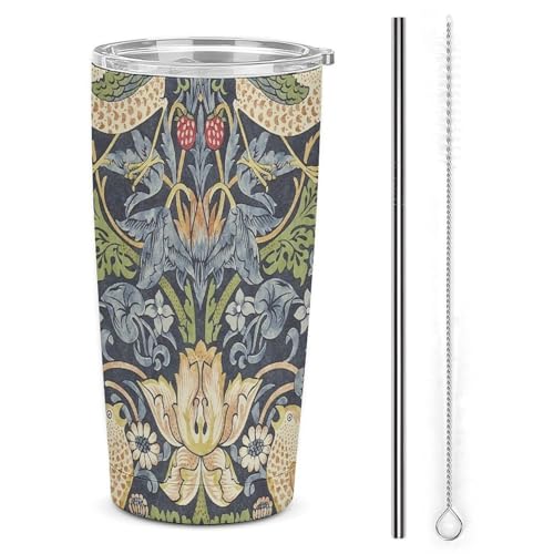 Ԃ̃Jbv William Morris ԕ Xg[&Xg[uVt }OJbv R[q[Jbv 600ml RrjJbv ^u[ XeX ۗ ۉ ԗp Wt ^  e  LN^[ lC v[g