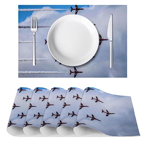 Sets de table antidérapants Air Show protège table chaleur 6pcs