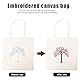 Stickset Tasche Sticken Set Erwachsene, Stickerei Set Anfänger mit Baum-Muster DIY Handgemachte Kreuzstich Segeltuchtasche Sticktasche Embroidery Kit mit Stickrahmen, Farbfäden und Werkzeug