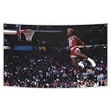 COLORIZE Jordan Fly Dunk Flag 3x5FT Jordan Funny Flags Jordan Basketball Flag for Room Bedroom College Dorm Man Cave Decor Banner Gifts