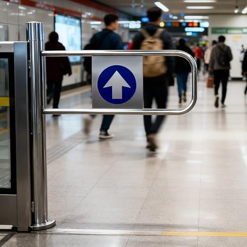 Universal One Way Door Barricade Gate - Automatic Closing Swing Barrier for Supermarkets & Commercial Use, Reliable Entrance/Exit Solution (60cm/23.6in)