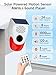 PILSAMAS Solar Motion Sensor Alarm with Custom Voice Upload - 120dB Loud Noise Maker & Strobe Lights, Remote Control, IP65 Waterproof for Deer/Bear Deterrent, Chicken Coop Security, Pool Safety Alerts
