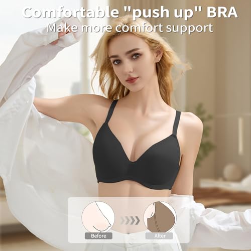 3Pcs Set Everyday Bra for Women T-Shirt Push Up Underwear with Support Anti-Sag Causal Comfortable Lingerie4