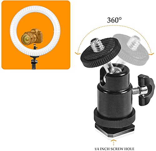 LED-Ringlicht-Kit, dimmbares Selfie-Ringlicht, verstellbare Halterung und Handyhalter, geeignet für Video, Foto, Kamera – Bild 4
