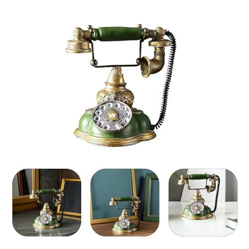 Teléfono antiguo de disco de resina para decoración de ventana y hogar 7