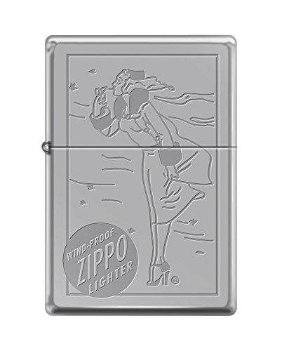 Windy on High Polished Chrome Vintage Windproof Zippo Lighter