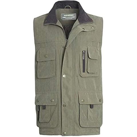 HeLovesWearing Mens Safari Hiking Outdoor Waistcoat Jacket Gilet Sleeveless M-3XL (Fieldman - Light Olive, l) Cover