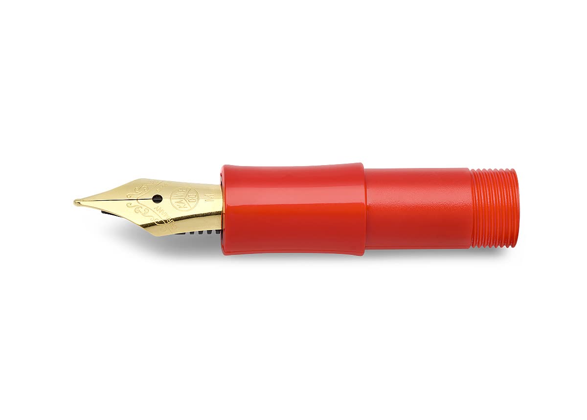 Kaweco CLASSIC SPORT Front Part Red with Gold-Plated Steel Nib I Premium Fountain Pen Replacement Nib I Exclusive Fountain Pen Stainless Steel Nib Insert I Nib: M (Medium) โ image 1