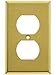 MULBERRY 94101 Wall Plate, 1GANG, Duplex, Satin Brass
