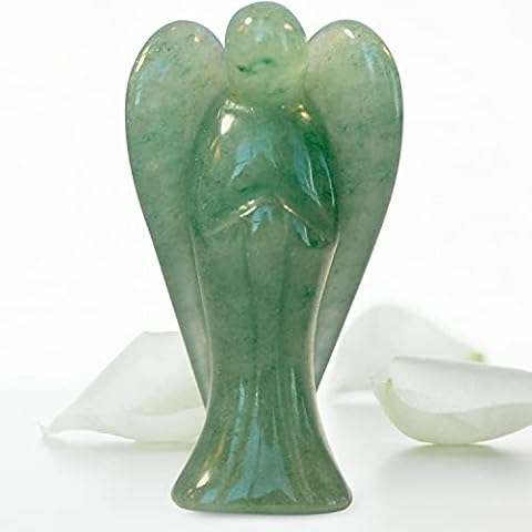 Earth Therapy Original Pocket Guardian Angel with Serenity Prayer Card - Green Aventurine Healing Stone Figurine - Bless Yourselves and Your Loved Ones Cover