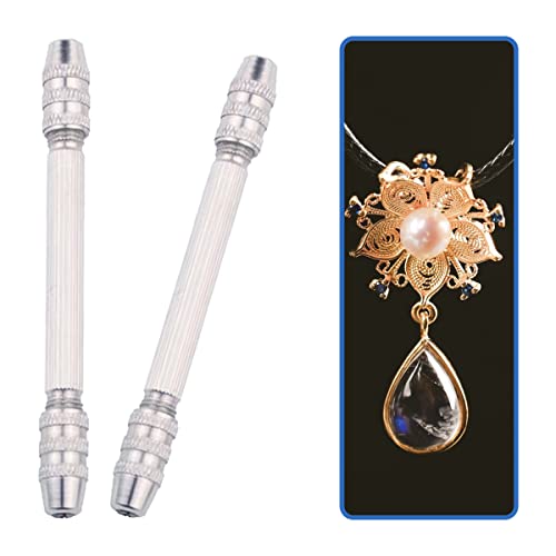 MARSHOHO 2PCS DIY Twisted Copper Wire Tool, Winding Copper Wire Artifact Handmade Straightener n Braid Mini Pin Vise Resin Drill Hand Drill for Jewelry Making Tool