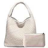 Woven Bag Purses and Handbags Woven Vegan Leather Tote Shoulder Top-Handle Bag With Purses for Women